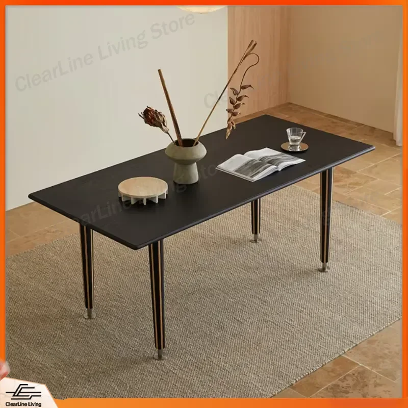 Modern Solid Wood Dining Table Stable Design for Family Restaurant Outdoor Gathering Home Furniture Kitchen Decor Large Size