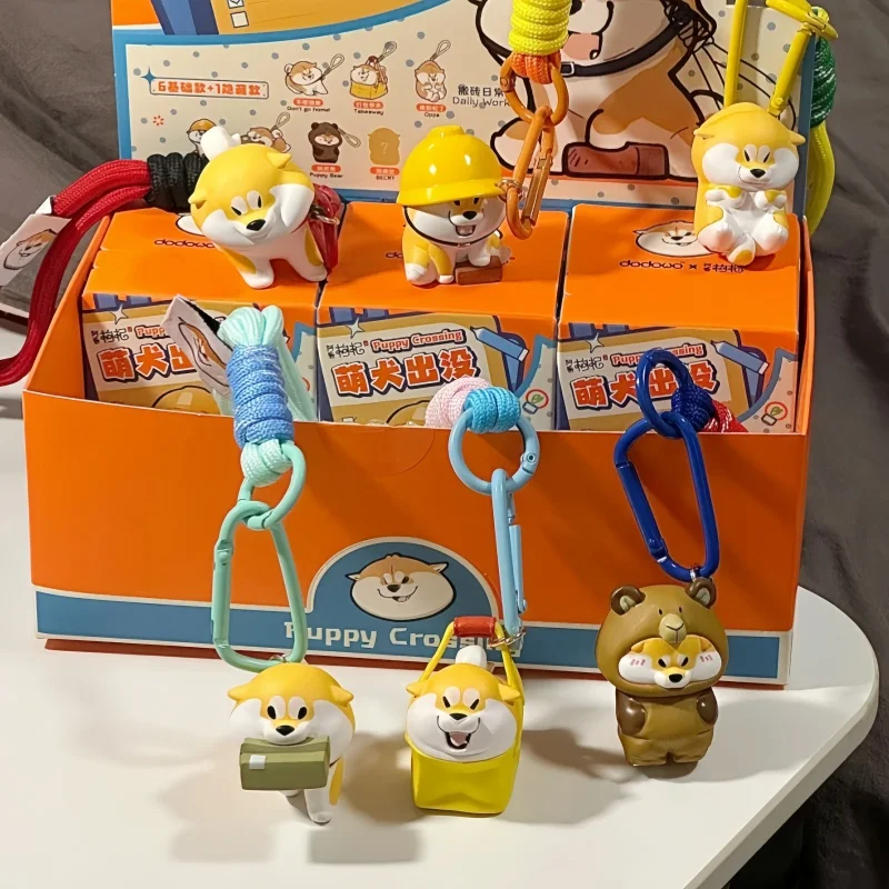 

New Original Dodowo Shiba Inu Puppy Crossing Series Blind Box Kawaii Dog Figure Toy Desktop Decoration Mystery Box Birthday Gift