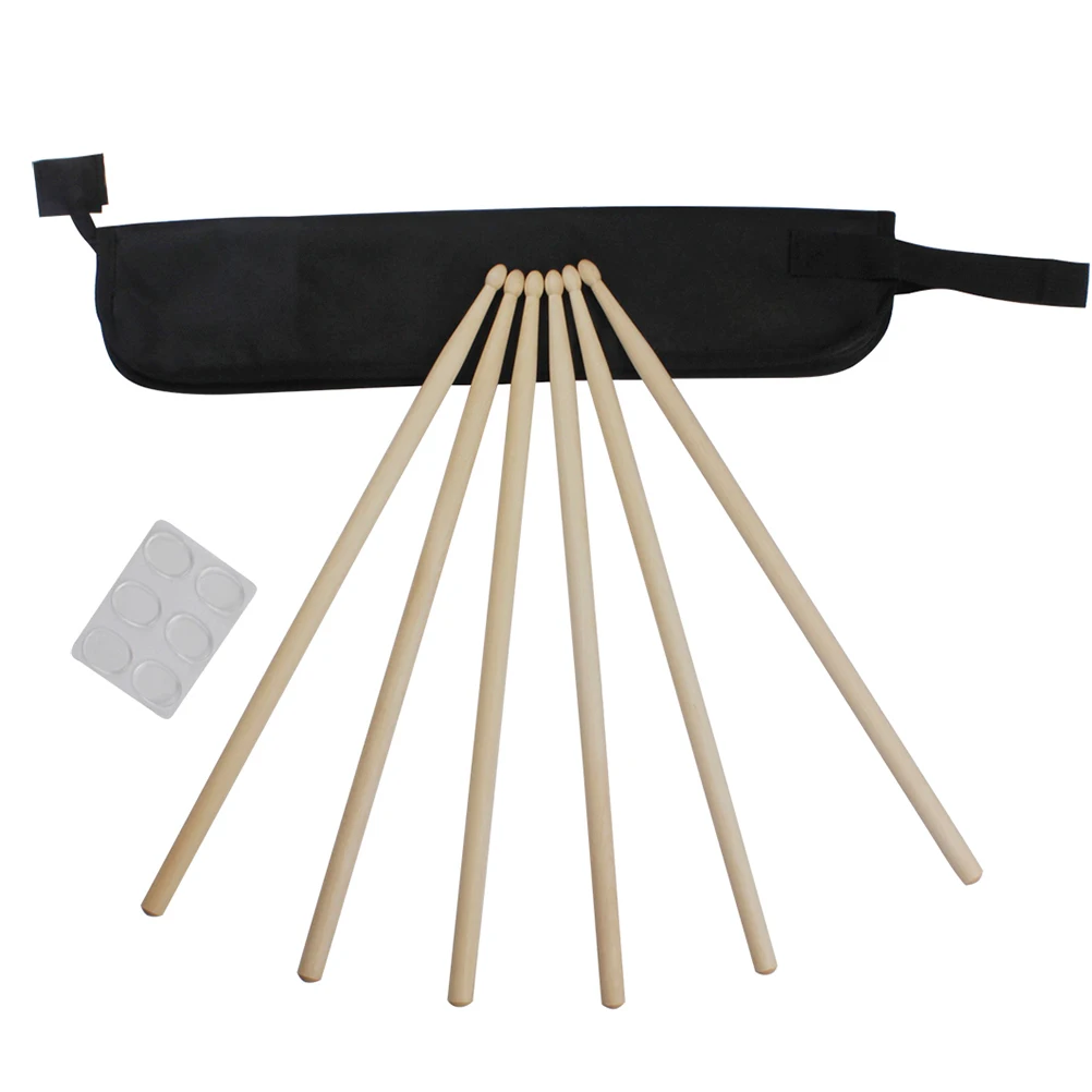 

3 Pcs Drum Stick Bag Accessories Maple Sticks Sturdy Drumsticks with Musical Parts
