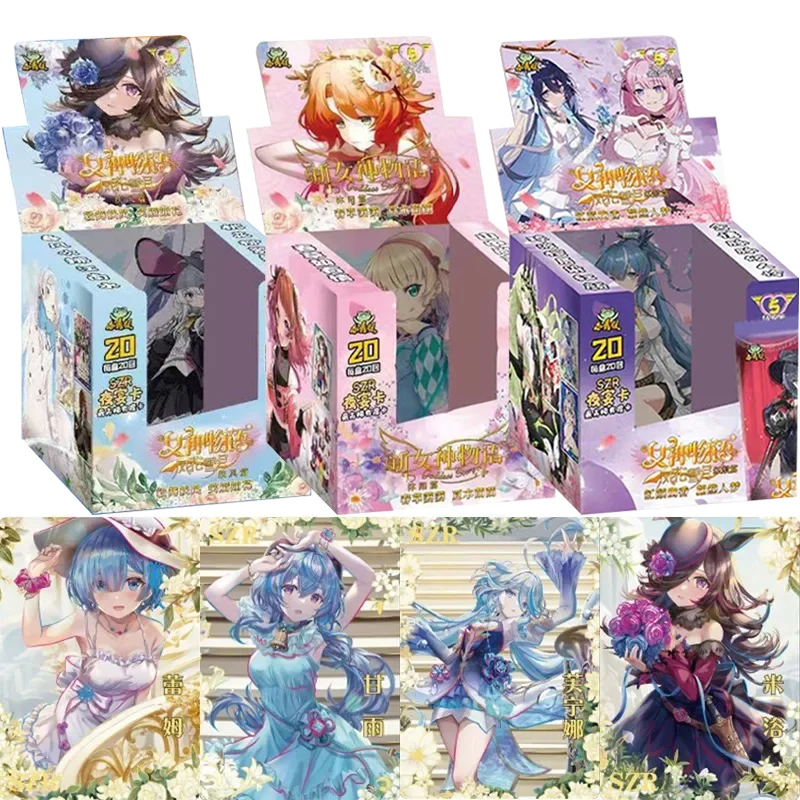 

Красочные карточки-вспышки Fufeng в стиле богини, коробка-бустер Rem Girl, коллекция персонажей аниме, карточные игры, игрушки, подарки для детей