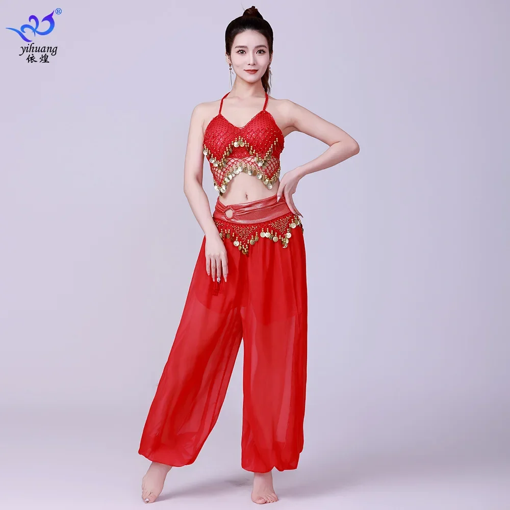

Belly Dance Costume Bra Sequin Fringe Dancewear Indian Dance Stage Performance Costume Party Ball Dance Costume