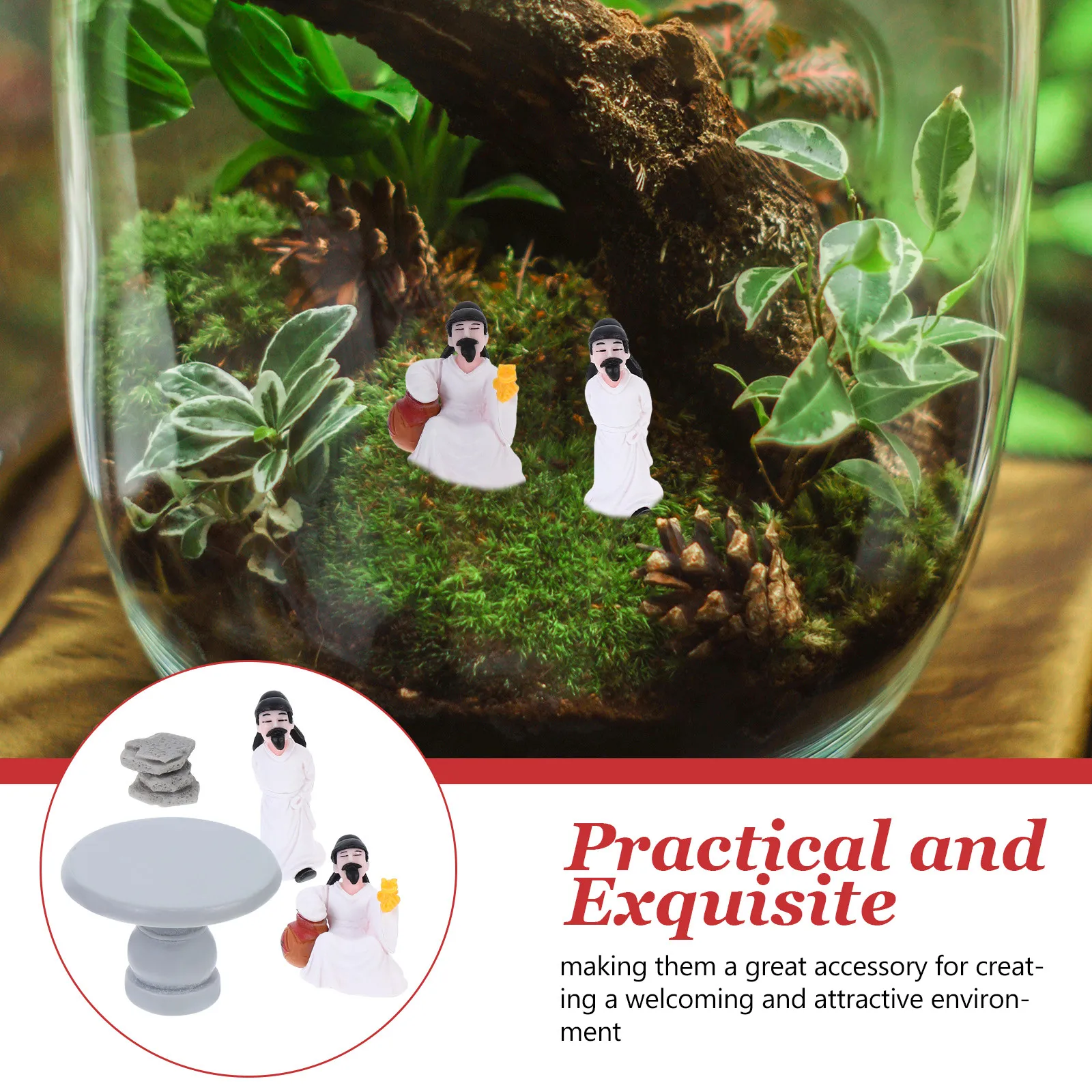 ชุดโต๊ะและเก้าอี้ 4 ชิ้นพร้อมร - Bonsai Zen Garden Set บทวิจารณ์และราคา