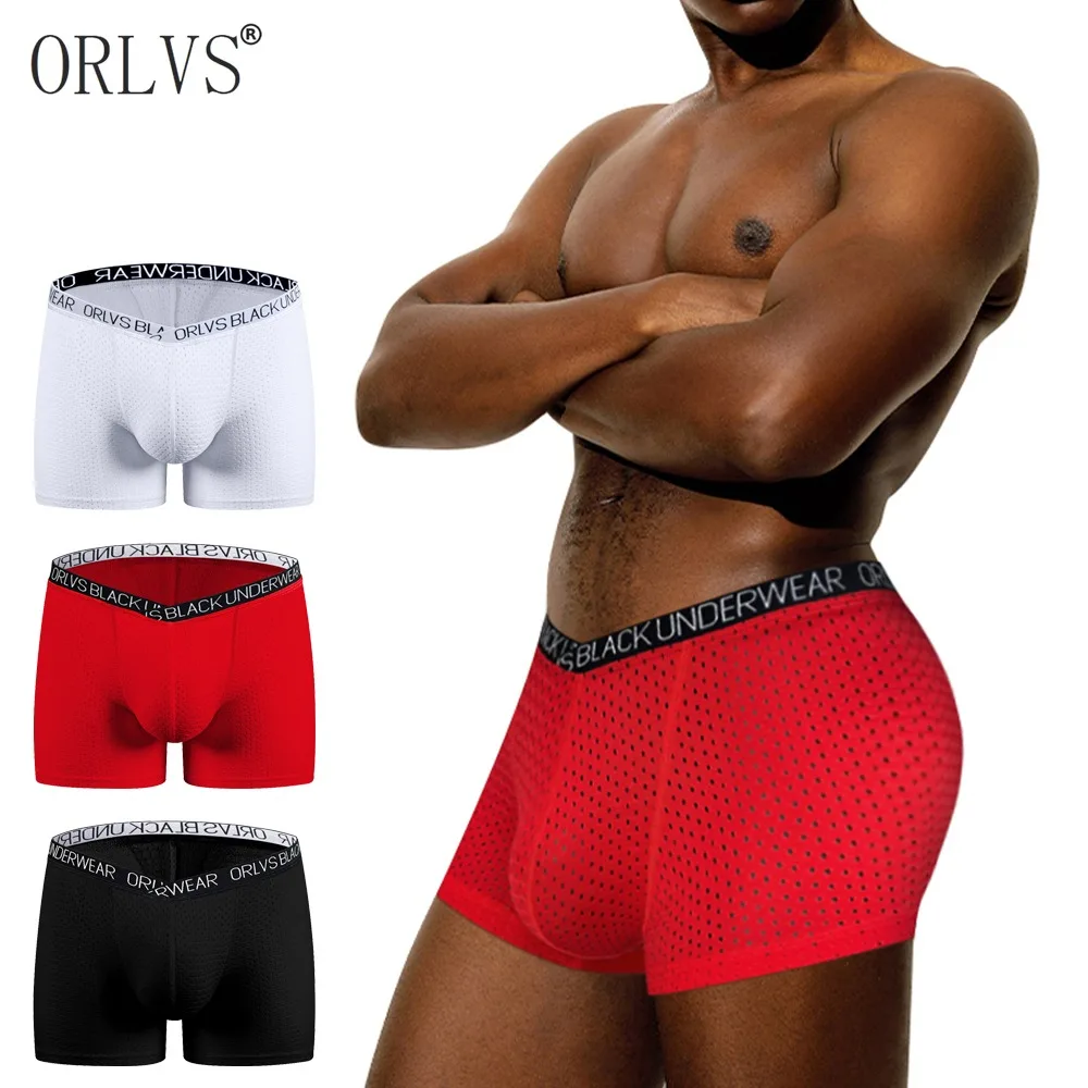 

1-4 шт. боксеры из ледяного шелка, сетчатые мужские трусы-боксеры, сексуальные U-образные трусы с V-образной талией, дышащее нижнее белье, дышащие, впитывающие пот, быстросохнущие