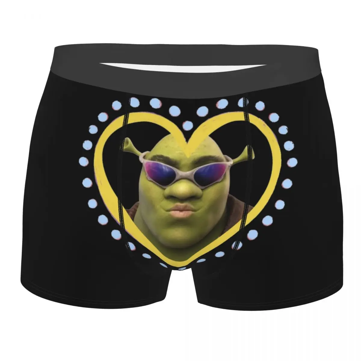 Man Sexy Shreks Heart Boxer Shorts Panties Soft Underwear Funny Male Hot Plus Size Underpants