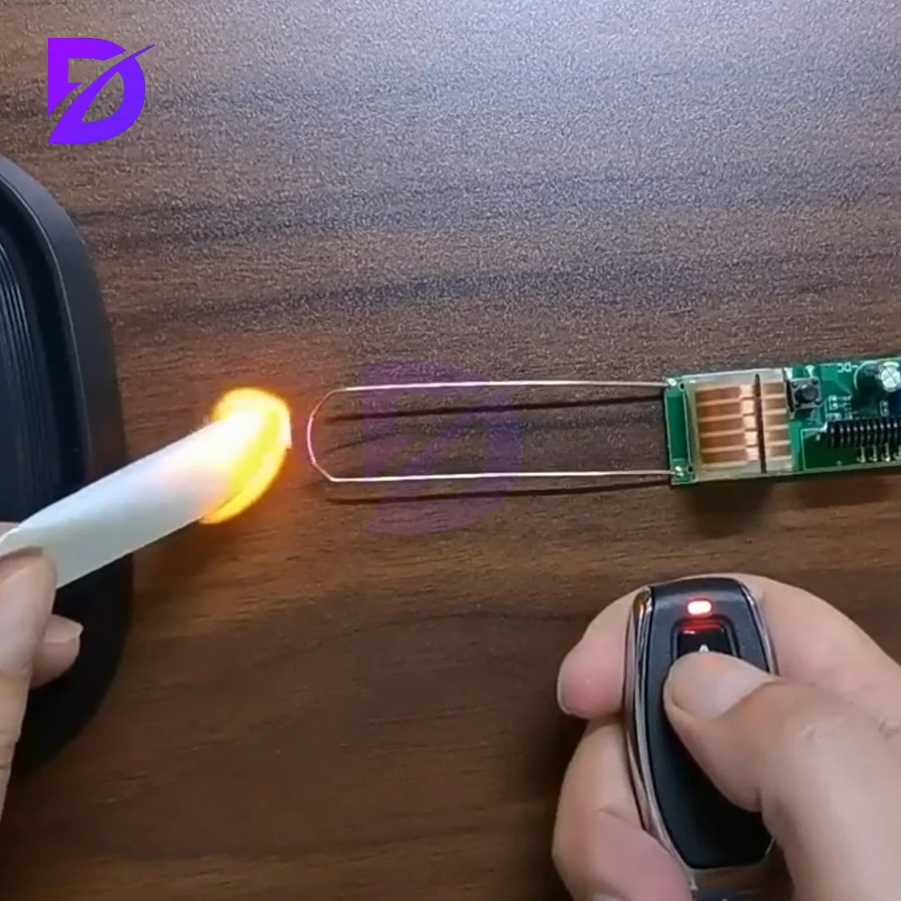 تيار مستمر 3.7 فولت قوس الشاعل وحدة الجهد العالي 12 مللي متر لمسافات طويلة التفريغ 50 متر التحكم عن بعد قوس الشاعل أخف الداعم لفائف #6