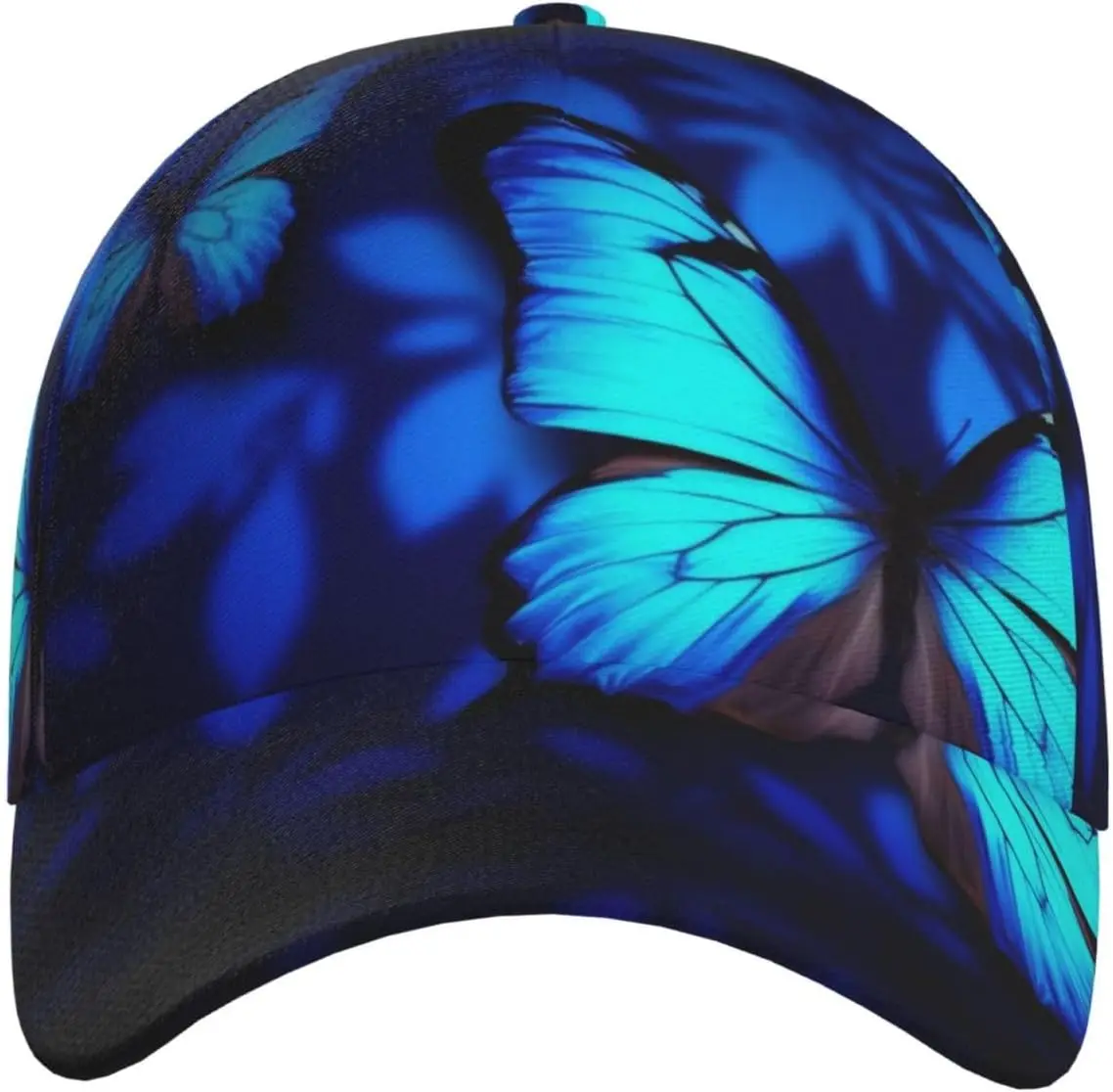 Butterfly Print Unisex Baseball Cap - Full Frame Print Design, Adjustable Size