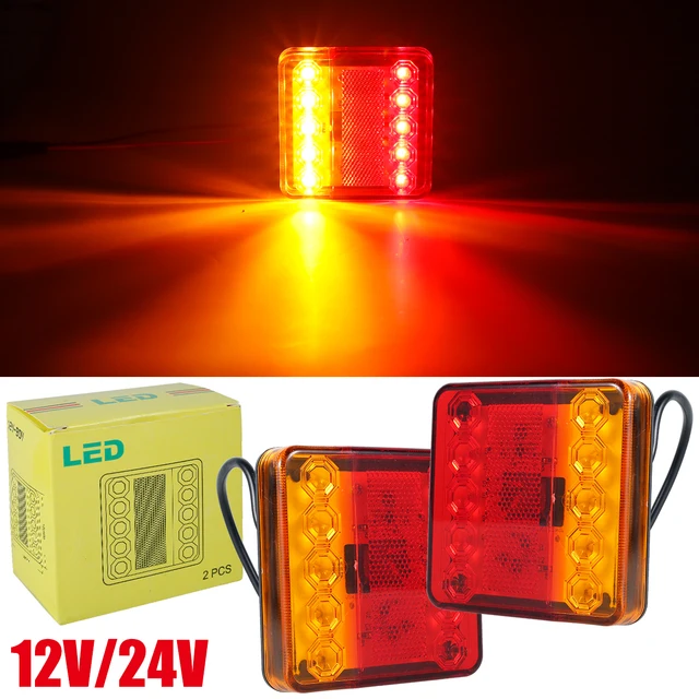2szt Wodoodporne tylne światło ostrzegawcze 10 LED do samochodu Tylne światła do przyczepy do łodzi 12V/24V Tylne części do przyczep kempingowych UTE Darmowa wysyłka