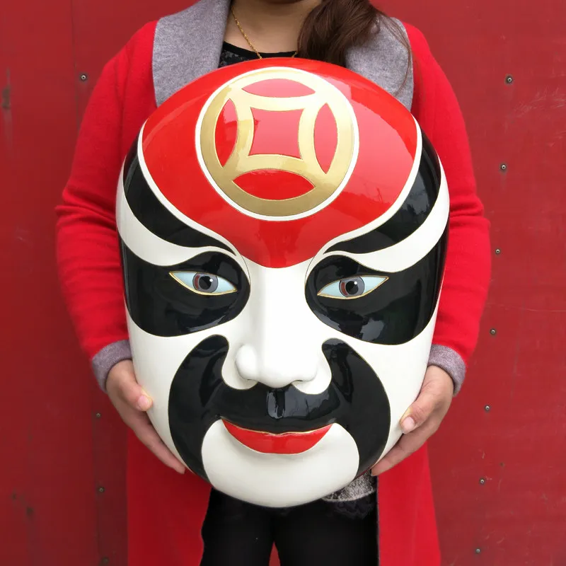 Opera opera face mask pendant mask hot pot shop decoration five road God of Wealth wall Chinese characteristics decoration