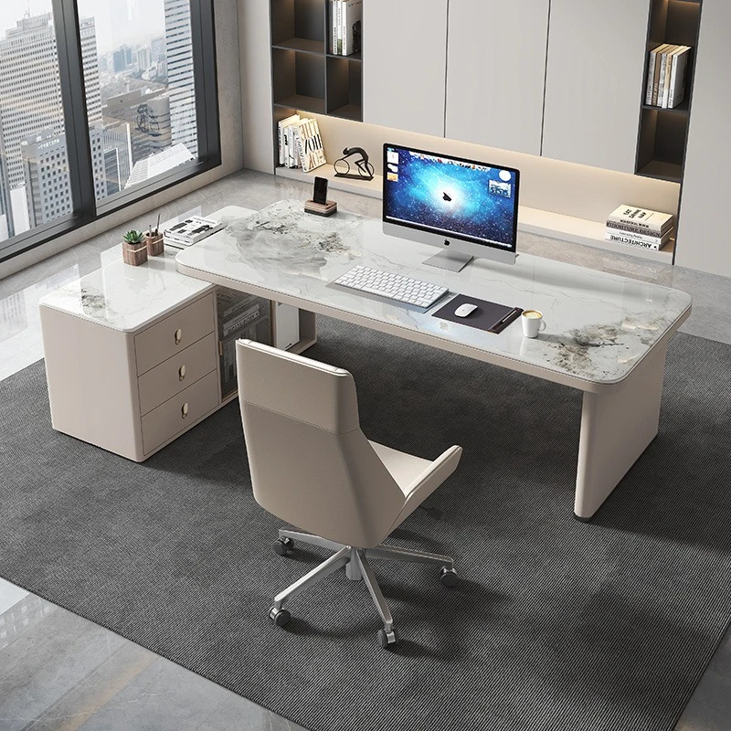 

Italian light luxury desk, modern simple home study desk