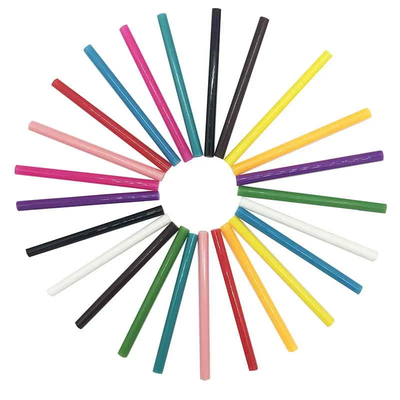 

24pcs 7mm*100mm Hot Melt Glue Stick Electric Heating Tool Small Glue Gun Craft Phone Album Art Toy Hand Repair Adhesive Sticks