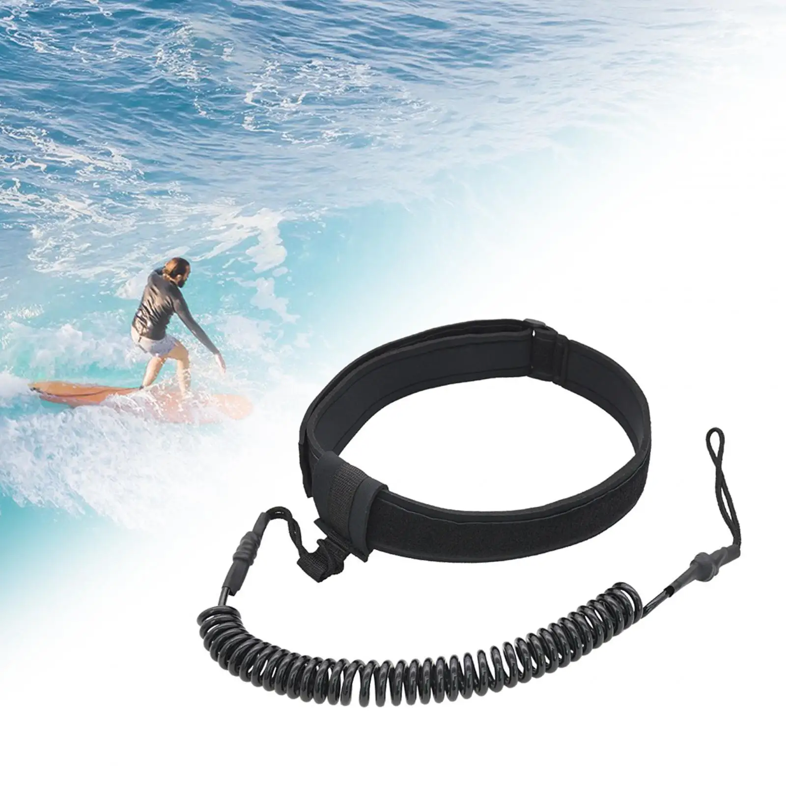 Surfboard Leash Waist Rope Ankle Strap Leg Strap Waist Belt for Stand Paddle Boards Longboard Surfing Water Sport Skimboard