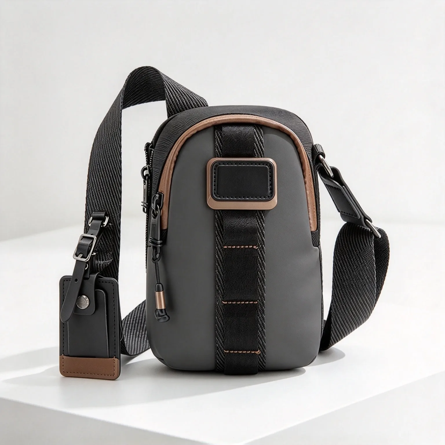 Men's Travel Nylon Sling Chest Bag, Portable Casual Stylish Crossbody Shoulder Bag