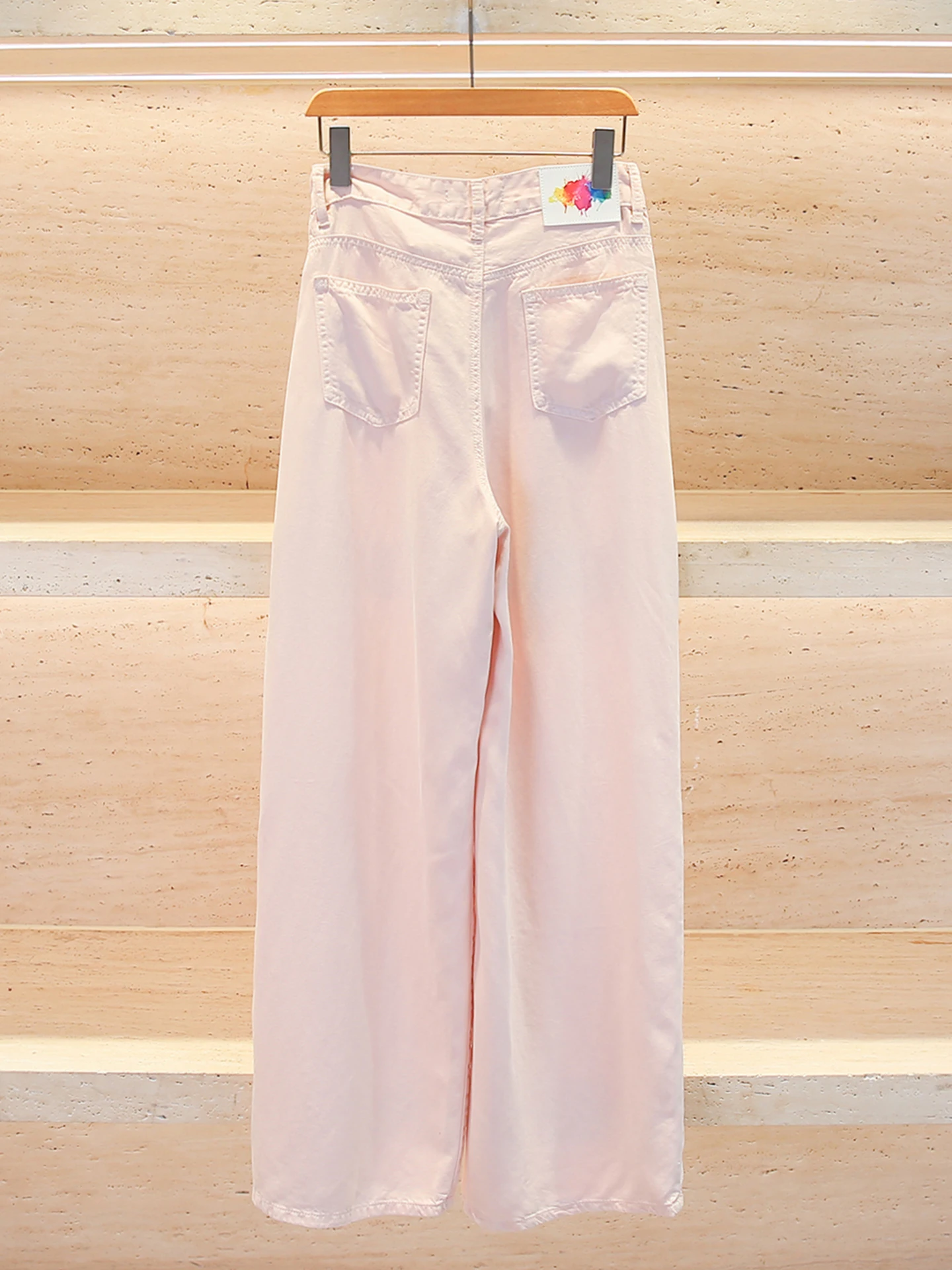 High-End Women's Denim Wide Leg Pants Spring Summer 2026 Sequin Embellished Casual High Waist Straight Leg Zipper Closure