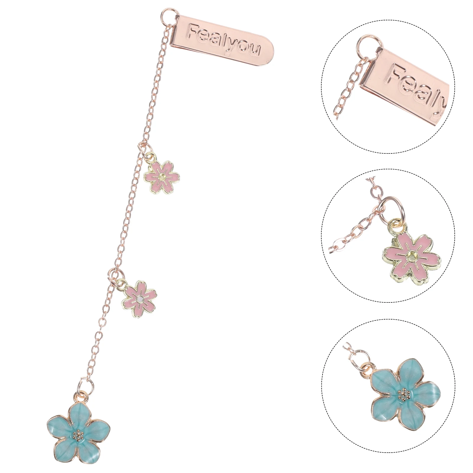 Metal Bookmark Zinc Alloy Pendant Vintage Creative Stationery Gift Reading Accessory for Office School