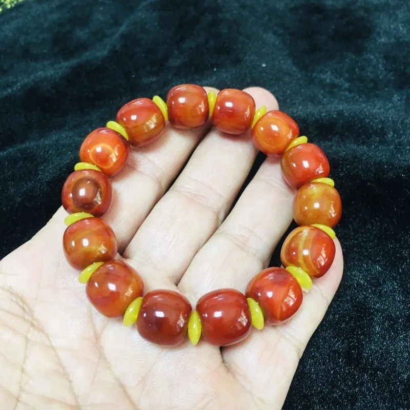 Classic Retro Ethnic Style Agate Single Ring Bracelet. 3