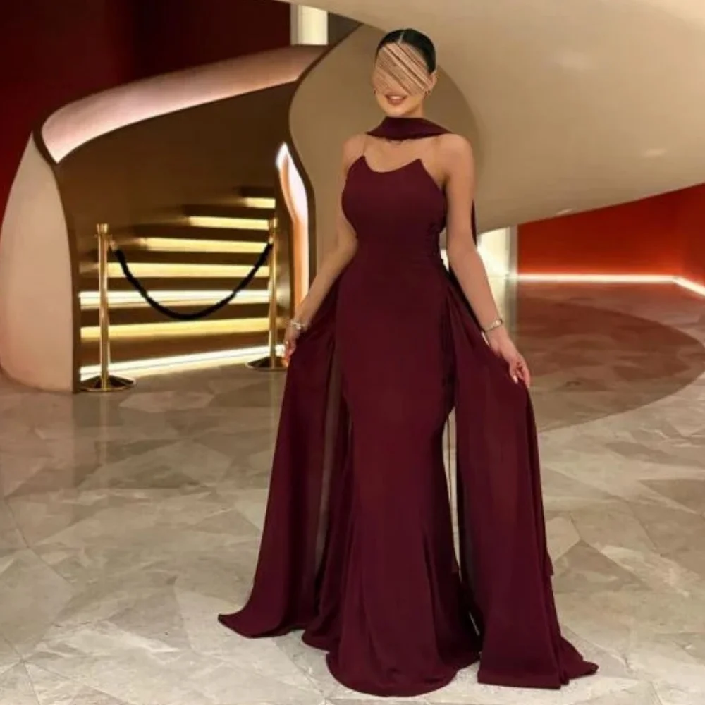 Elegant Mermaid Prom Dresses Sweetheart Burgundy Formal Women Evening Gowns Stain Formal Dubai Vestidos de Gala Customized