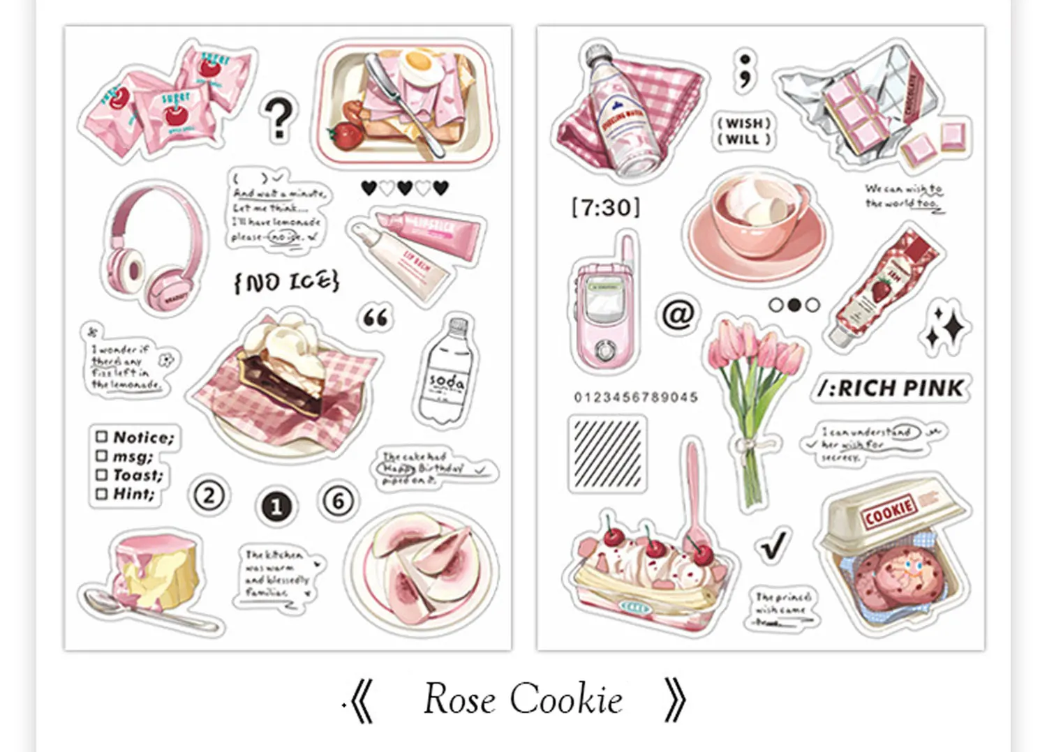 2PCS Weekend Convenience Store Cute Cartoon Skateboard Water Cup Girl Car Graffiti Decoration Stickers Waterproof