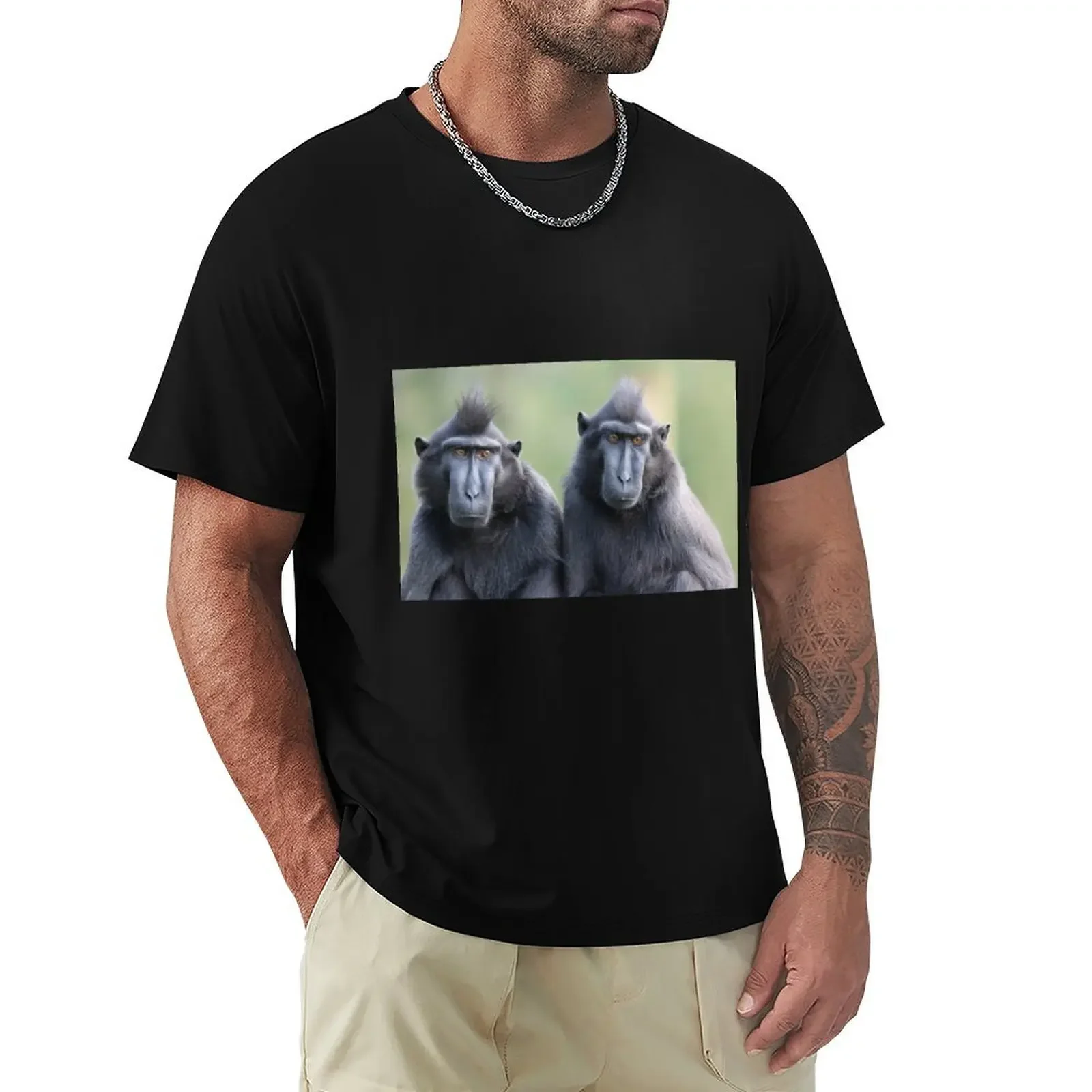 

Sulawesi Crested Black Macaques T-Shirt cheap stuff anime stuff customs design your own summer top men t shirts