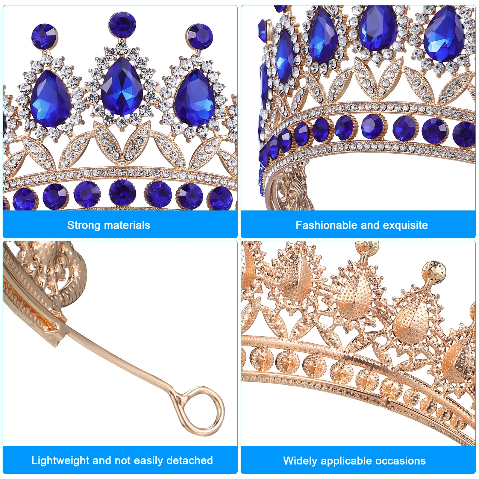 حجر الراين تاج تيارا خوذة الزفاف حفل زفاف عيد ميلاد حفلة موسيقية العازبة العودة للوطن زي مهرجان الشعر الزخرفية