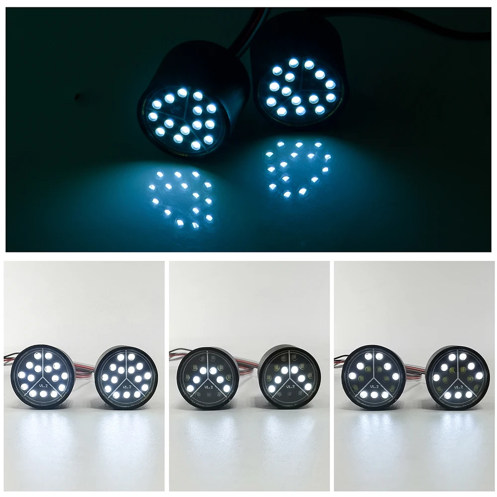 AXSPEED 1Pair Headlight Led Lights for Axial SCX10 III AXI03007 JEEP Wrangler AXI03006 Gladiator 1/10 RC Crawler Car Model Parts