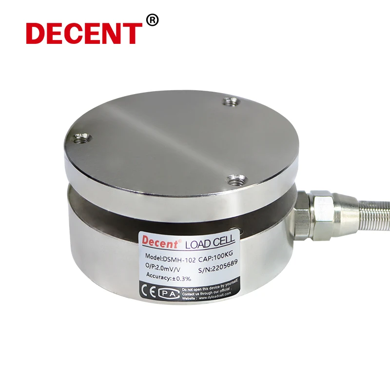 DYMH 102 Flat Membrane Box Force Sensor Transducer Stress Measuring  500KG 2ton 5ton Pressure Load cell for Shock Hit Tap Test