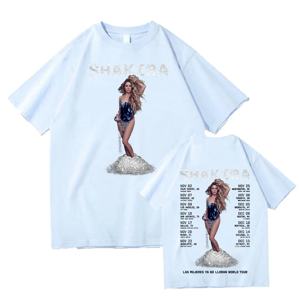 Shakira Las Mujeres Ya No Lloran 2024 World Tour T-Shirt Shakira Fan Tee-shirt Fashion New Pattern Women/Men Pure Cotton Tshirts