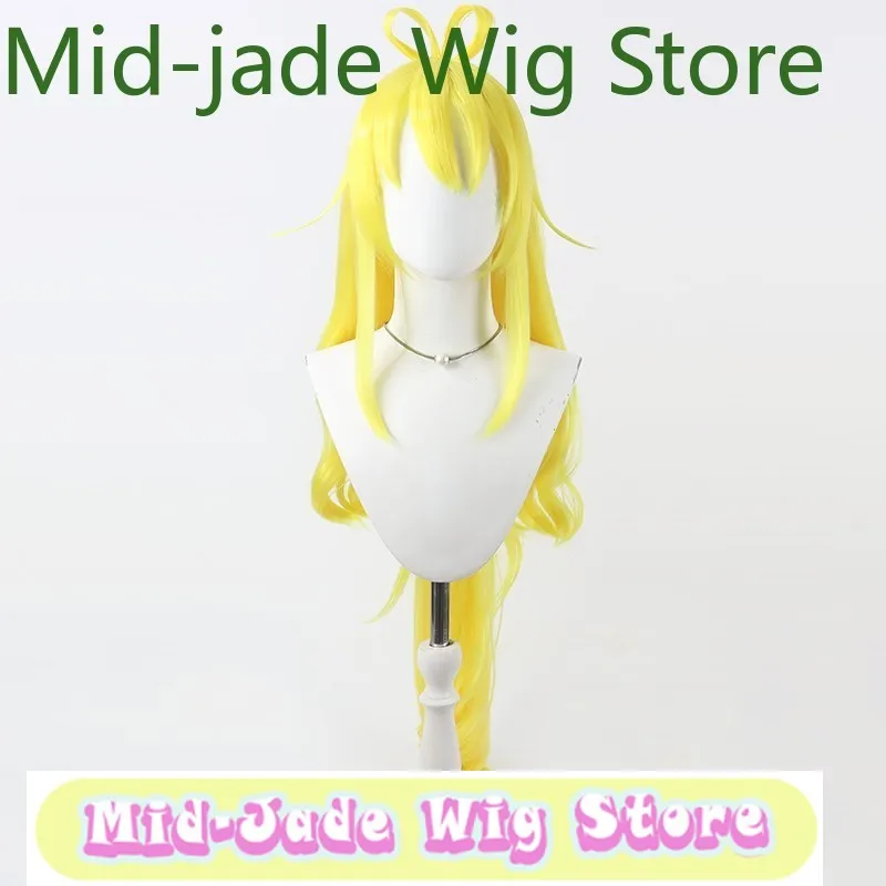 نبضات القلب ضوء فتاة الجمال Ai Sagata شعر مستعار تأثيري الأصفر سبليت ذيل حصان أنيمي لعبة هالوين عرض الواقع الباروكات #5