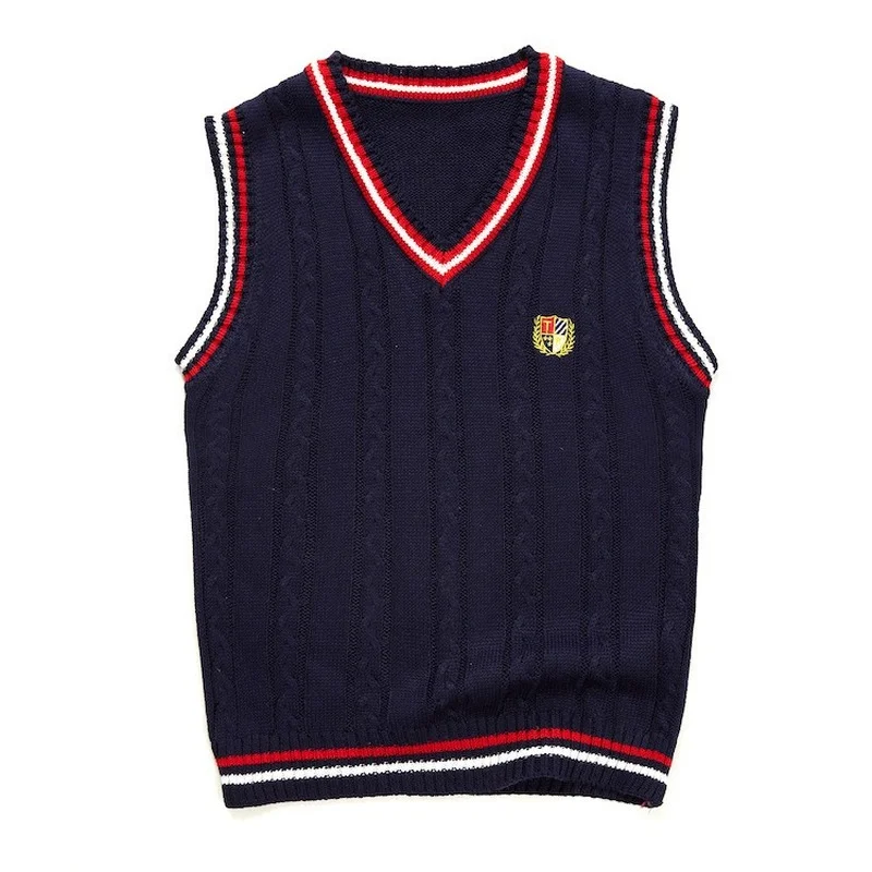 School Uniform Sweaters For Boys Teenager Girls Vests Kids Jersey Pullover Children Clothes