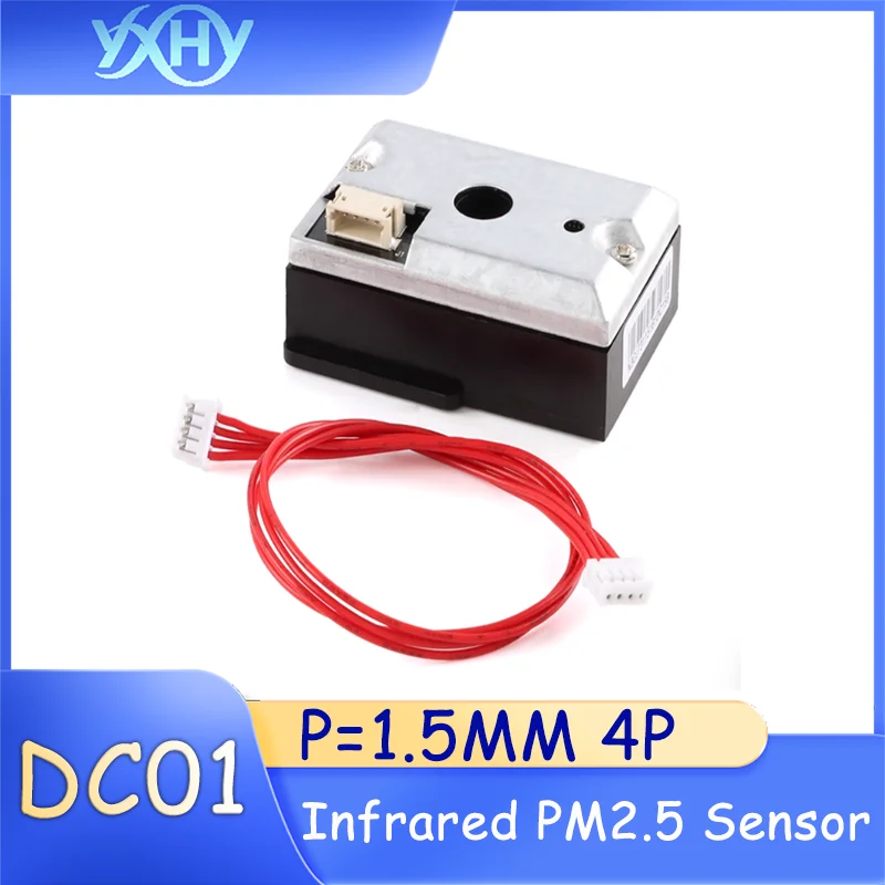 1PCS DC01 Infrared PM2.5 Air Quality Sensor Module Dust Concentration Detection Small Particulate Matter Haze Monitoring