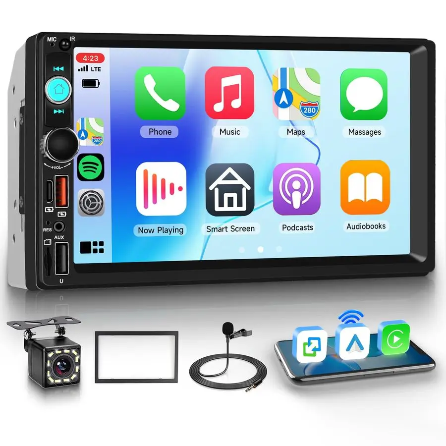 Din Car Stereo Blue… - image