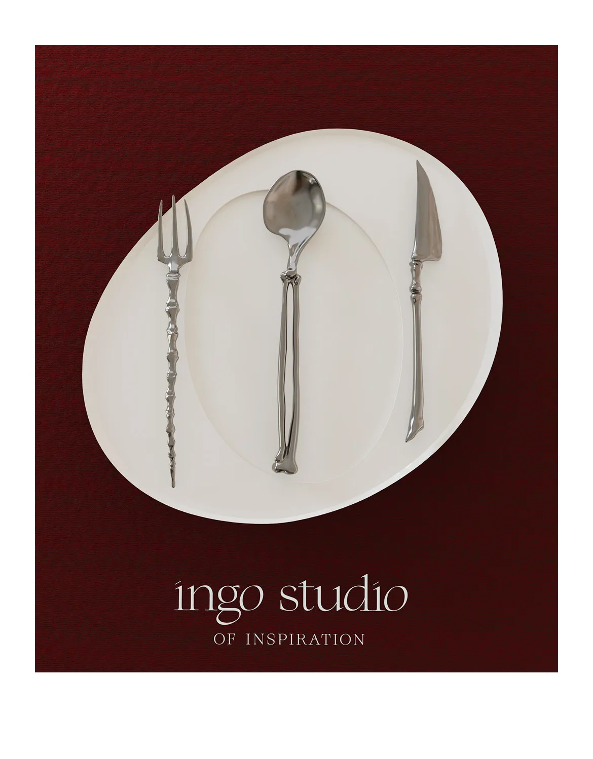 Silver bone tableware, stainless steel Western tableware, knife, fork, spoon gift box