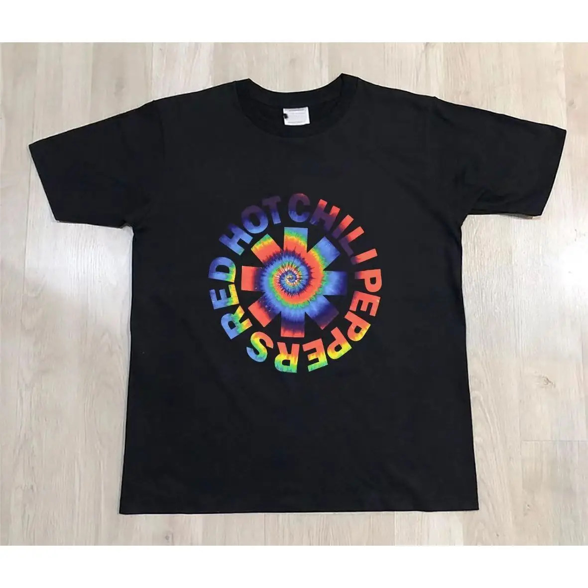 

2025 Cotton printed T-shirt Red Hot Chili Peppers rock band Hipster T-shirt European and American punk hip-hop short sleeve