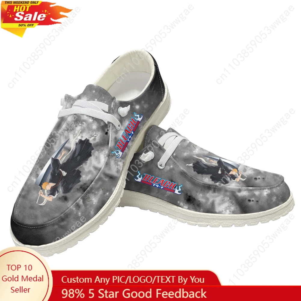 

Bleach Anime Flat Shoe Mens Womens Keep Warm Casual Shoe Indoor Outdoor Light Comfortable Fashion Couple Shoe Personalized Shoes