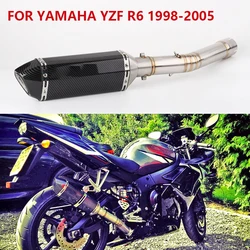 For YAMAHA YZF R6 YZF-R6 1998 1999 2000 2001 2002 2003 2004 2005 Motorcycle Exhaust Escape Modified link pipe R6 exhaust