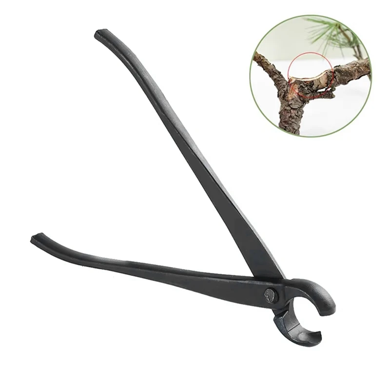 Strumenti per bonsai da giardino per modellare il paesaggio 210 mm Taglierina per bottoni per bonsai Taglierina per bordi concavi Pinza per tagliare le radici Forbici a sfera