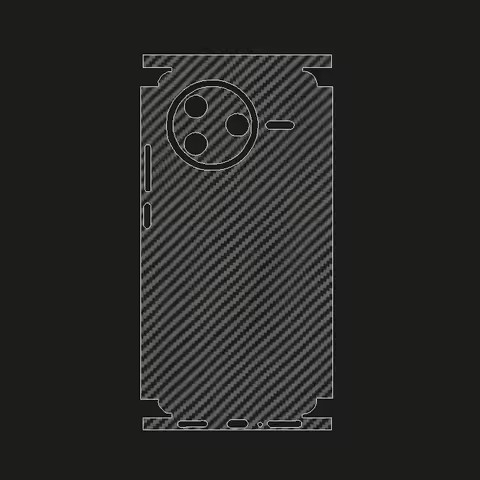 3D Carbon Fiber Skin Grain Full Body Phone Sticker For Xiaomi POCO F8 Ultra F7 X7 F6 F5 Pro F4 GT Back + Side Decal Wrap Film