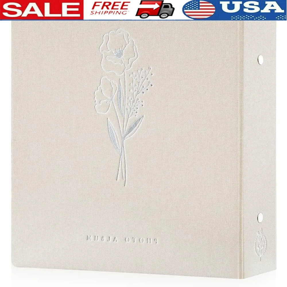 

Beige Linen Cover Photo Album 4x6 600 Photos Horizontal Vertical Storage Wedding Memory Book Dustproof Acid Free