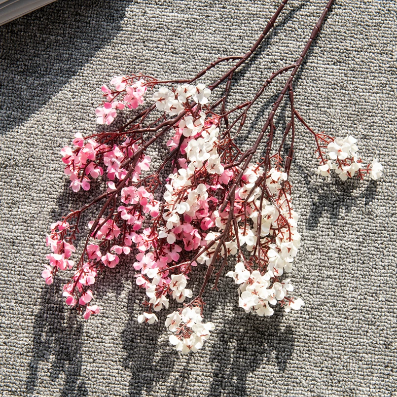 2 Stück künstliche Pflanzen, langer Schleierkraut, Weihnachtsdekorationen, Vase für Zuhause, Hochzeit, Braut, Festival, Party, gefälschte Kunststoffblumen – Detail 6