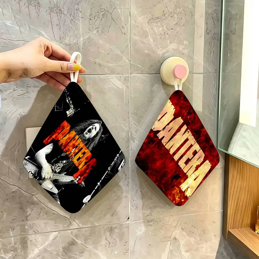 P-Pantera F-Far B-Beyond D-Driven Polyester Cotton Hand Wiping Towel, Anti-shrink Hanging Kitchen Cloth for Household Cleaning