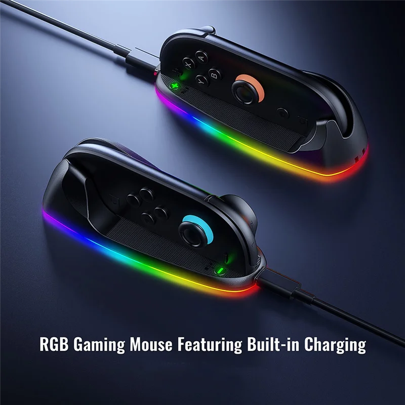 【SURPRISE】Gamepad para Nintendo para Switch 2 2-Pack para Joy Con Left Right Game Controller Desktop RGB Mouse Holder Mouse Grip