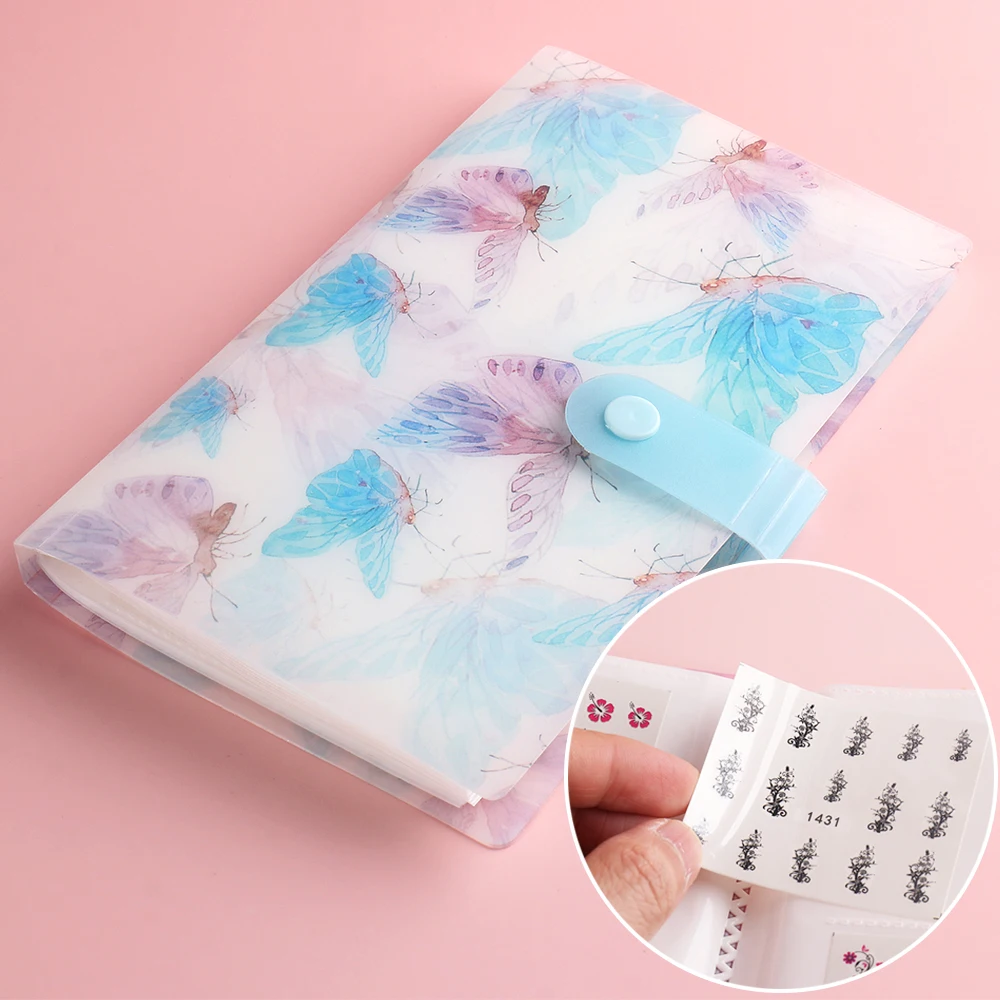 120 Slots Nail Sticker Album Empty Storage Book For Sliders Collecting Water Decals Manicure Shelves Nail Display Tools GLTZB