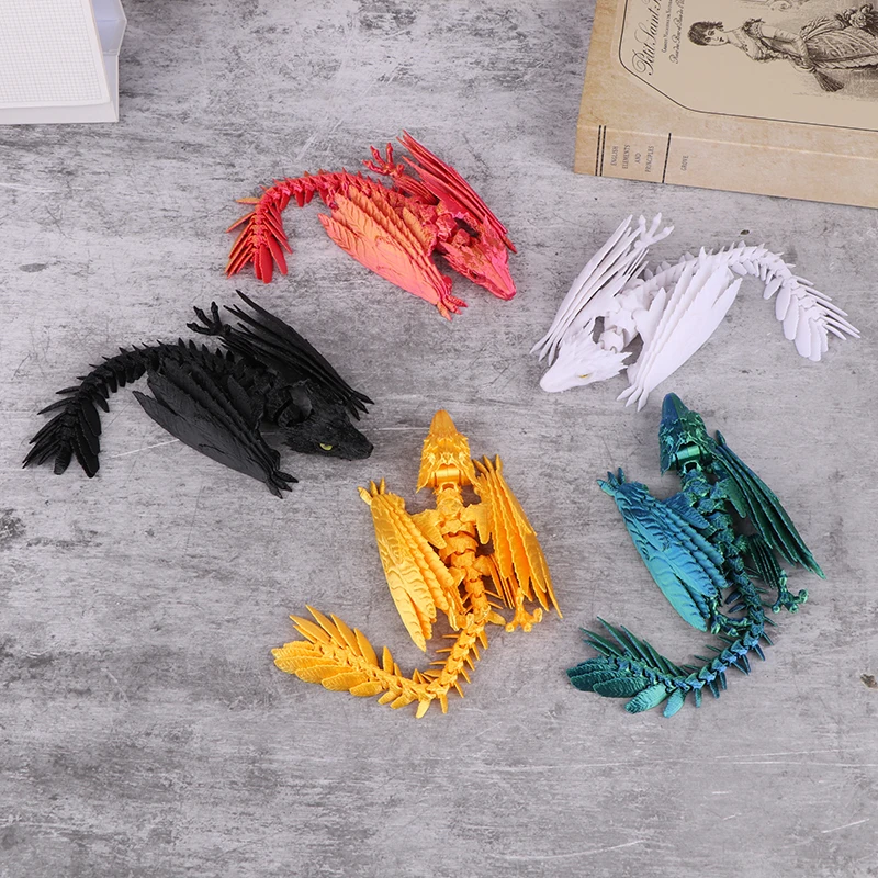 Feathered Wyvern Dragon 3D Printed Dragon Articulated Dragon Dragon 3D Printed