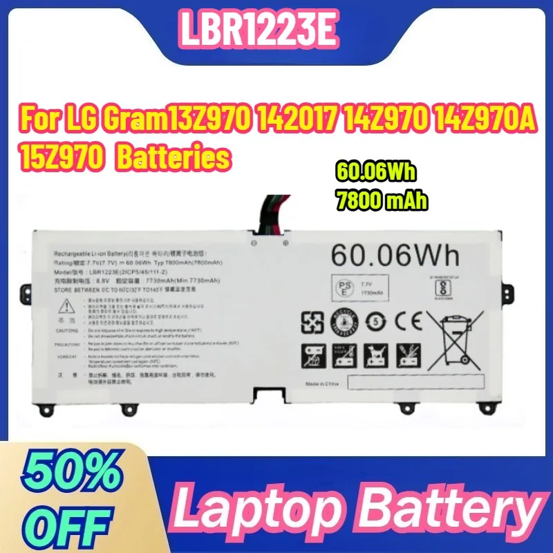 

High - Quality Lithium Battery LBR1223E 60.06Wh Laptop Battery for LG Gram13Z970 142017 14Z970 14Z970A 15Z970 Batteries