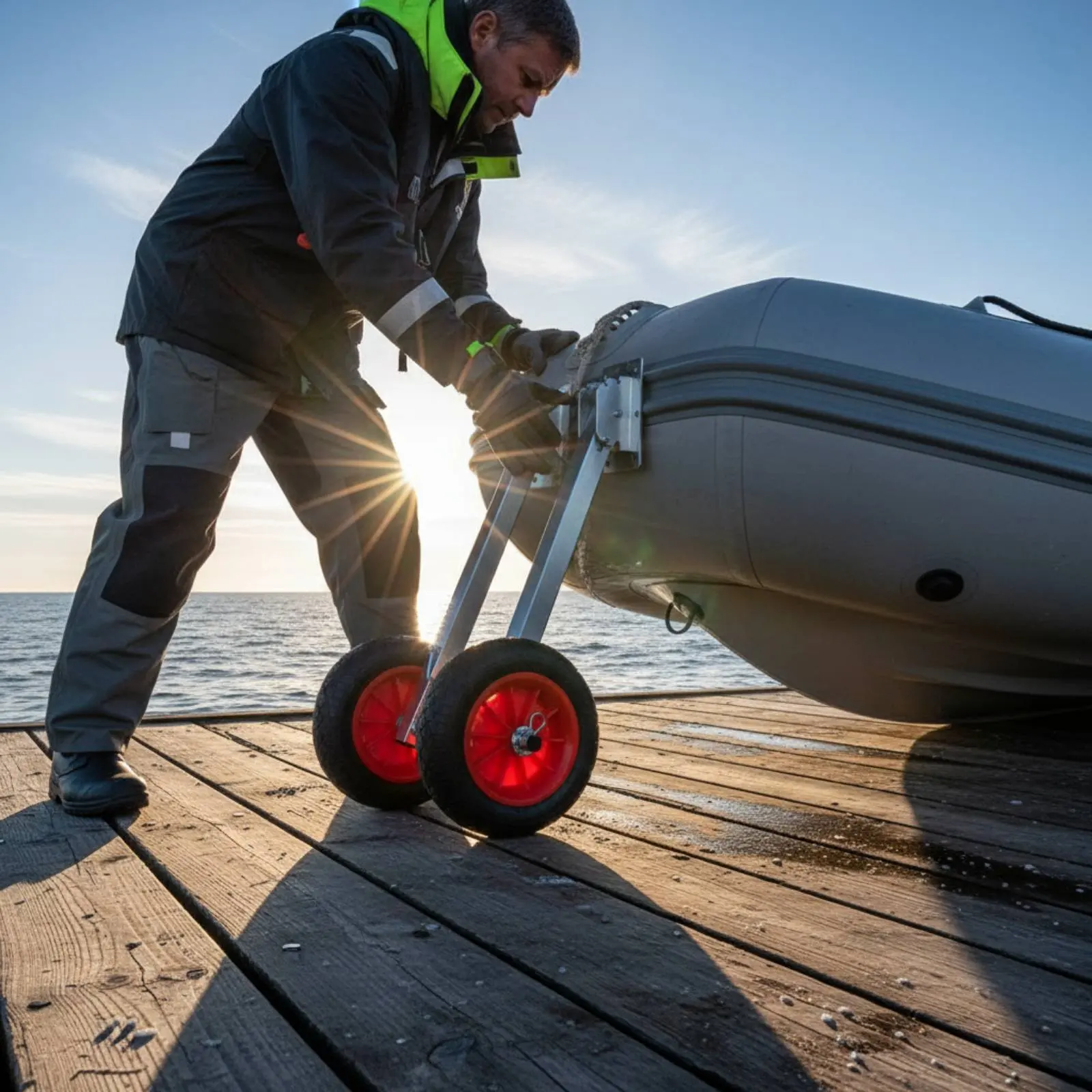 Inflatable Boat Stern Wheels 304 Stainless Steel Boat Stern Launching Wheels