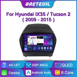 For Hyundai IX35 Tucson 2 2009 - 2015 Android Car Radio Multimedia Player Navigation GPS Carplay QLED Touch Screen Auto Stereo