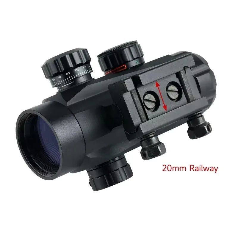 Tactical Hunting 1X35A/RG Red Dot Sight Adjustable Airsoft Optics Four-point Reflex Reticle Scope for 20mm Rail Mount image 4
