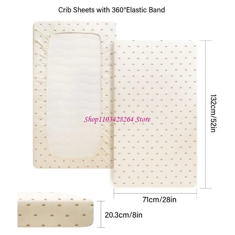 ملاءة أطفال مريحة وغطاء حماية لسرير الأطفال ضروري لفراش سرير الأطفال القياسي مقاس 28 × 52 بوصة