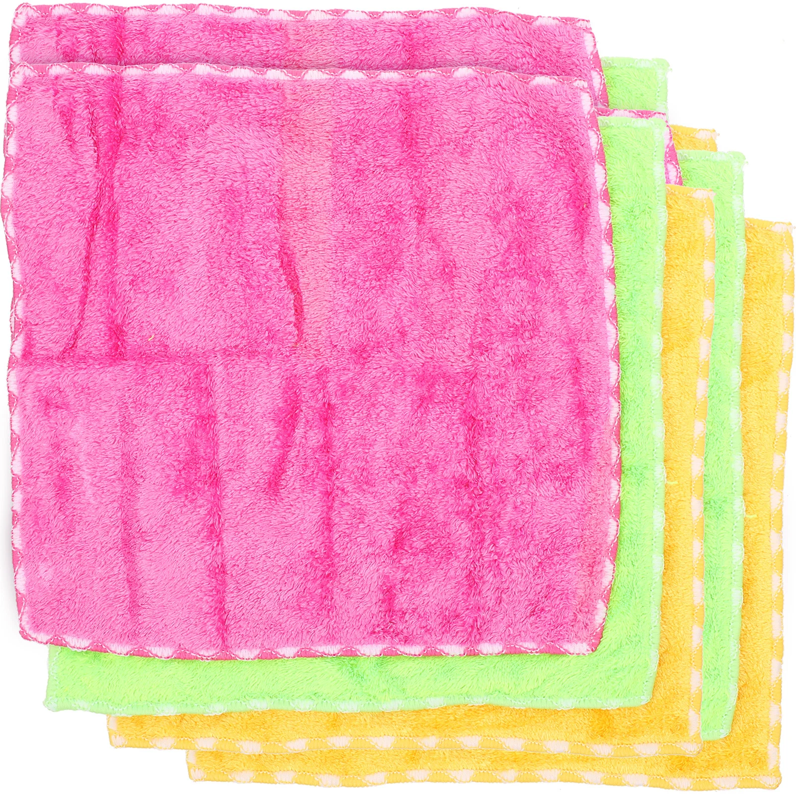 

9Pcs Coral Fleece Dishcloths Soft Absorbent Kitchen Towels Reusable Drying Cleaning Rags for Washing Dishes Multi-Purpose Wiping