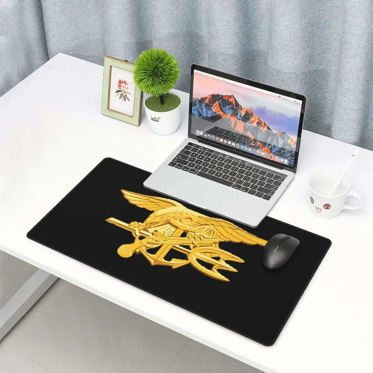 Large Mouse Pad Navy Seals Badge Gamer PC Laptop Mats Keyboard Carpet Computer Gaming Office Accessories Desk Mat