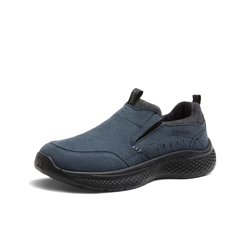 GOLDEN CAMEL High-top Men's Shoes 2025 Winter Soft Elastic Non-slip Casual Walking Shoes Plus Velvet Thickened Dad Cotton Shoes
